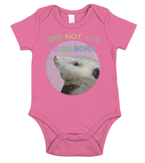 Hamster I Didn’t Ask To Be Born Vintage Short Sleeve Baby One-Piece