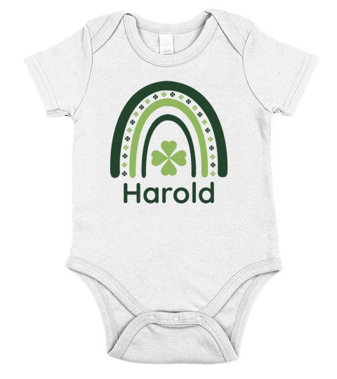 Harold Clover Boho Rainbow Short Sleeve Baby One-Piece