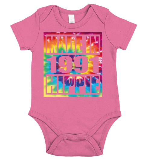 Hippie Birthday 1991 Short Sleeve Baby One-Piece