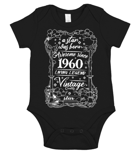Idea for a gift to those who were born in 1960 Short Sleeve Baby One-Piece