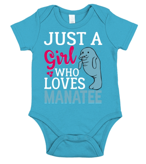 Just a Girl Who Loves Manatee - Funny Sea Cows Short Sleeve Baby One-Piece