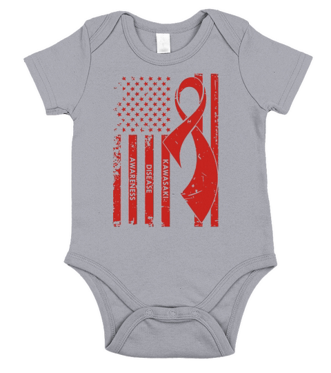 Kawasaki Disease Awareness T-Shirt Short Sleeve Baby One-Piece