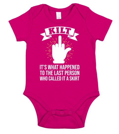 Kilt Its what happened last person who called it Short Sleeve Baby One-Piece