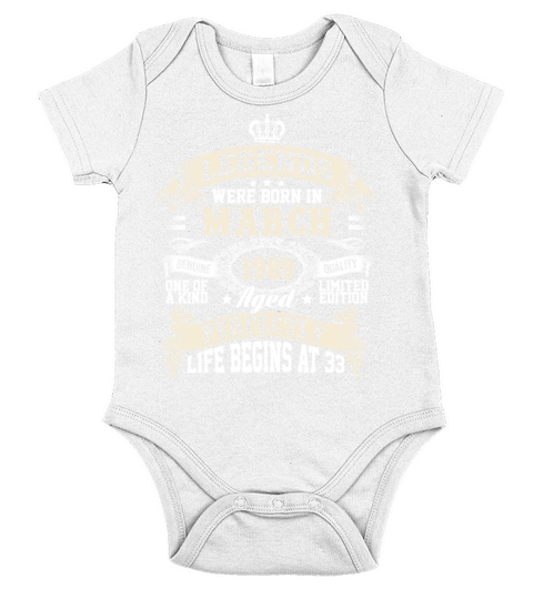 Legends Were Born In March 1989 Short Sleeve Baby One-Piece