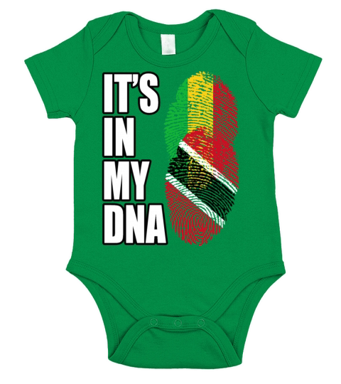 Malian And Trinidad Tobago Mix Heritage DNA Flag Short Sleeve Baby One-Piece