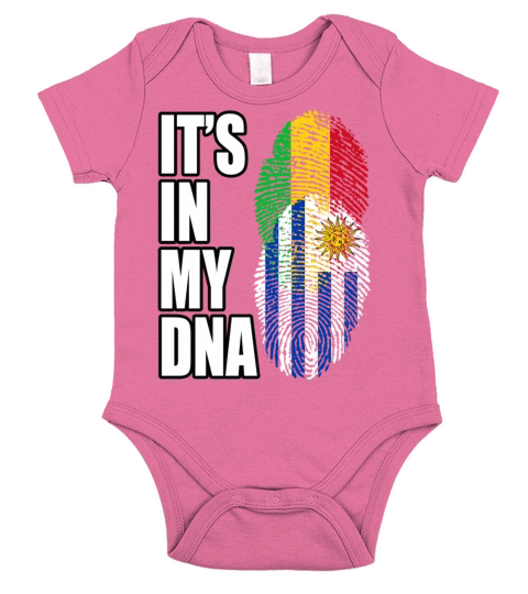 Malian And Uruguayan Mix Heritage DNA Flag Short Sleeve Baby One-Piece