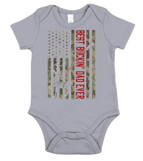 Mens American Flag Camo Best Buckin Short Sleeve Baby One-Piece