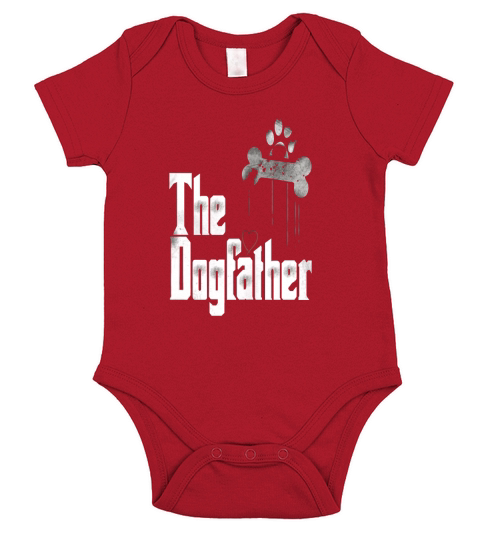Mens The Dogfather Shirt Dad Dog T-shirt - Funny Fathers Day Tee Short Sleeve Baby One-Piece