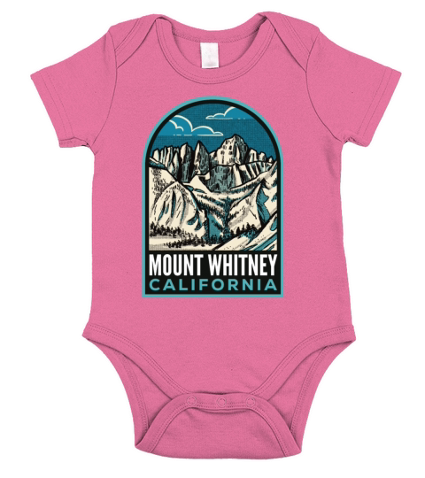 Mount Whitney California Vintage Short Sleeve Baby One-Piece