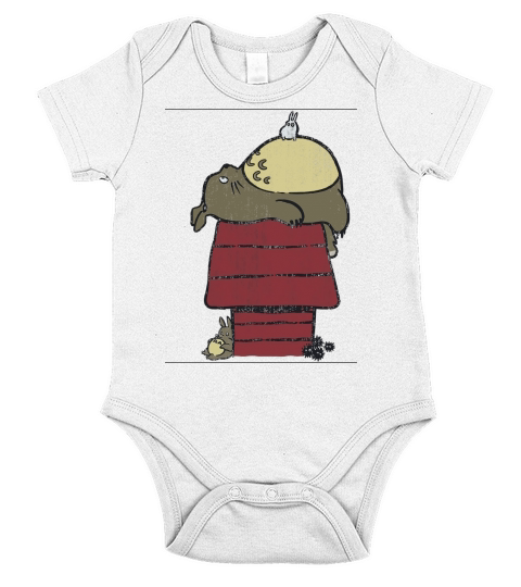 MY NEIGHBOR PEANUT TOTORO SNOOPY PEANUTS NEIGHBOR GHIBLI JAPAN Short Sleeve Baby One-Piece