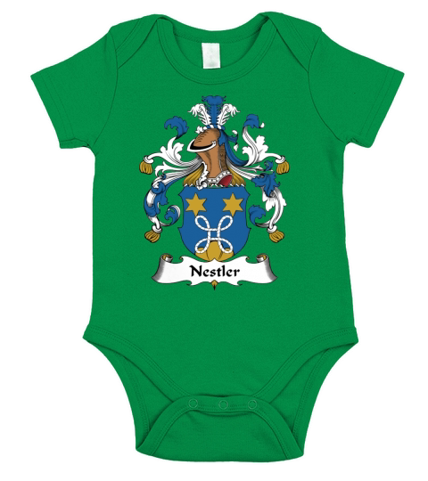 Nestler Family Crest German Family Crests - Coffee Mug (colored) Short Sleeve Baby One-Piece