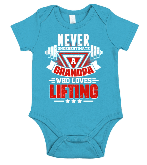 r Underestimate Grandpa Funny Gym Workout Fitness Short Sleeve Baby One-Piece
