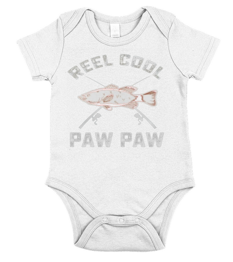 Reel Cool Paw Paw Shirt Fathers Day Gift Fis Short Sleeve Baby One-Piece