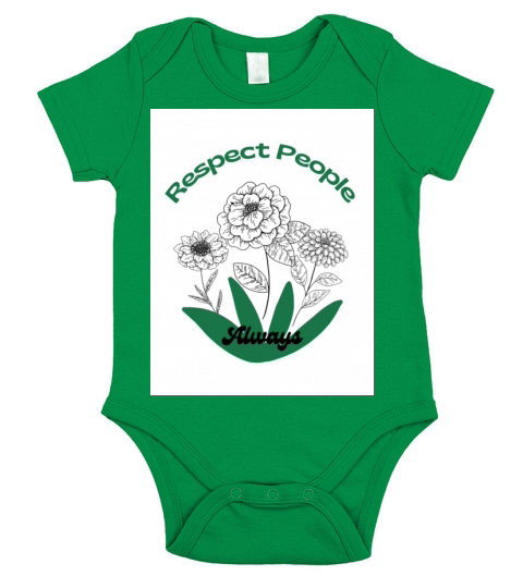 Respect People Always Short Sleeve Baby One-Piece