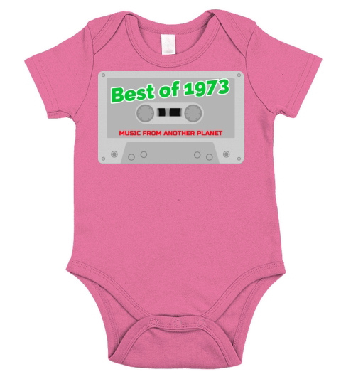 Retro Vintage Music Best Of 1973 Short Sleeve Baby One-Piece