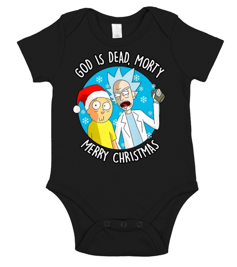 Rick &amp;amp;amp; Morty Merry Christmas T-Shirt Short Sleeve Baby One-Piece
