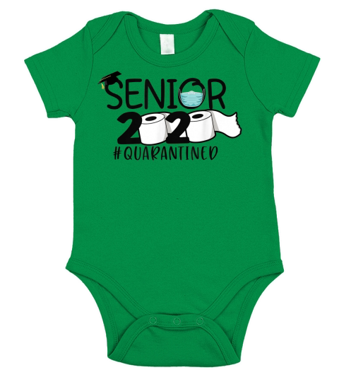 Senior 2020 Quarantined T-Shirt Short Sleeve Baby One-Piece