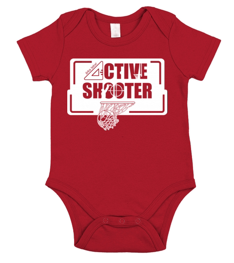 SPORTS - Basketball - Active Shooter White Short Sleeve Baby One-Piece