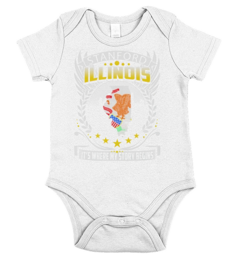 stanford - ILLINOIS Short Sleeve Baby One-Piece