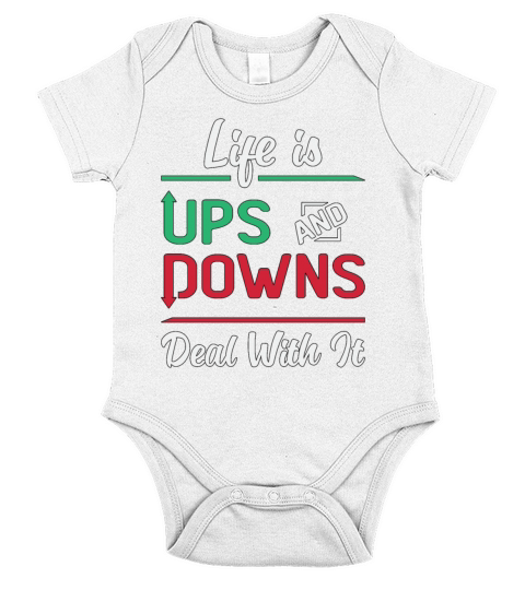 Stock Market Life Is Ups And Downs Trading Trader Short Sleeve Baby One-Piece