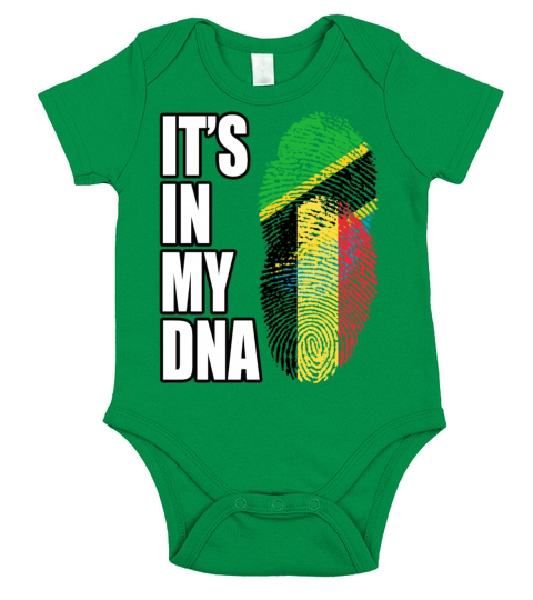 Tanzanian And Belgian Vintage Heritage DNA Flag Short Sleeve Baby One-Piece