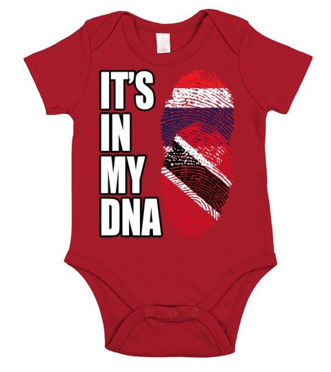 Thai And Trinidad Tobago Vintage Heritage DNA Flag Short Sleeve Baby One-Piece