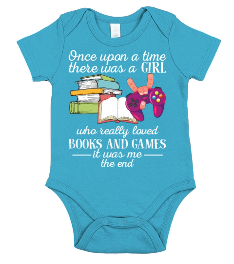 There Was A Girl Who Really Loved Books And Games Short Sleeve Baby One-Piece