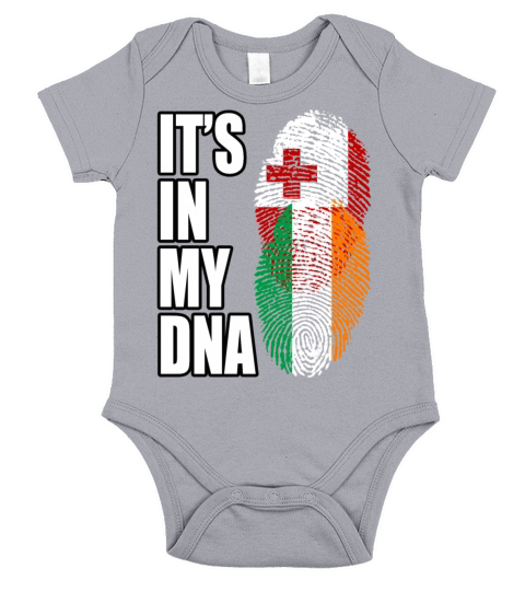 Tongan And Irish Mix Heritage DNA Flag Short Sleeve Baby One-Piece