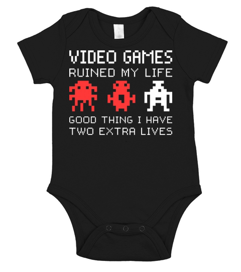 Video Games Ruined My Life - Classic Video Console Short Sleeve Baby One-Piece