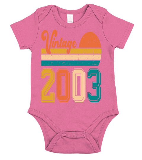 Vintage 2003 birthday gift Short Sleeve Baby One-Piece