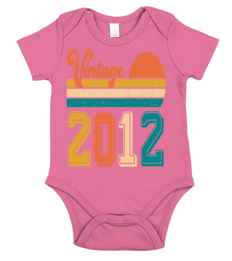 Vintage 2012 birthday gift Short Sleeve Baby One-Piece