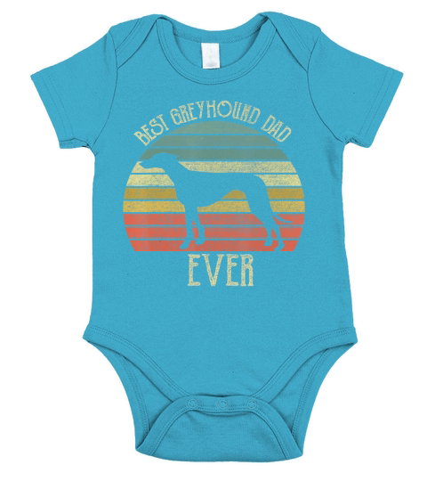 Vintage best greyhound dad ever greyhound lovers fathers day Short Sleeve Baby One-Piece