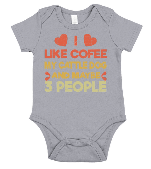 Vintage Pet Dog Like Coffee Love Australian Cattle Short Sleeve Baby One-Piece