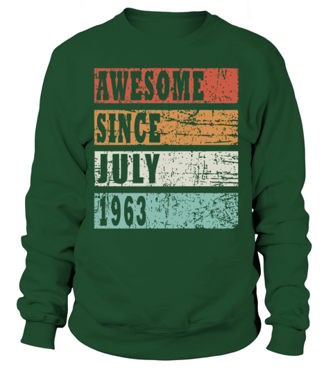 Birth Month July 1963 Vintage Sweatshirt Unisex