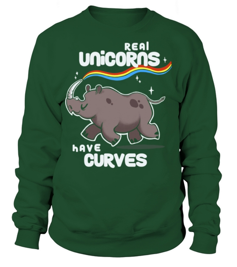 Chubby Real Unicorns Funny Inspirational Cute Sweatshirt Unisex