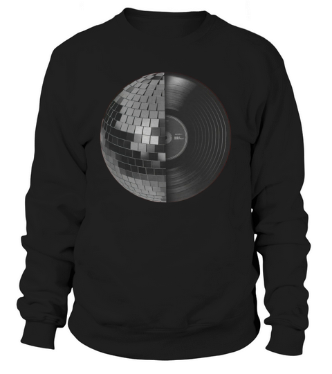 DISCO MUSIC RETRO VINTAGE DJ VINYL RECORD DISCO MIRROR BALL SPHERE Sweatshirt Unisex