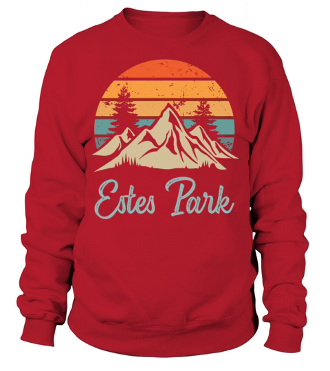 Estes Park Retro Vintage Mountain Sunset Outdoors Sweatshirt Unisex