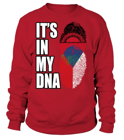 Malawian And Czech Mix Heritage DNA Flag Sweatshirt Unisex
