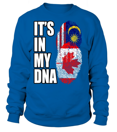 Malaysian And Canadian Mix Heritage DNA Flag Sweatshirt Unisex