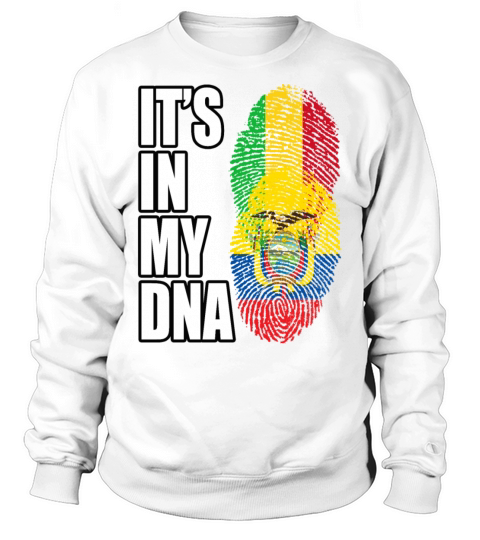 Malian And Ecuadorian Mix Heritage DNA Flag Sweatshirt Unisex