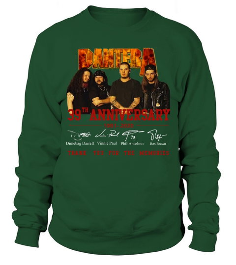 Pantera 39th anniversary 1981 2020 signatures thank for memories shirt Sweatshirt Unisex