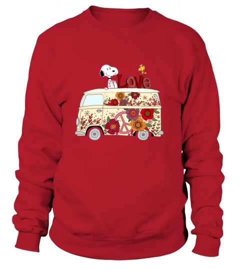 PEACE AND LOVE ARE ALL WE NEED VOLKSWAGEN BUS SNOOPY SHIRTS Sweatshirt Unisex
