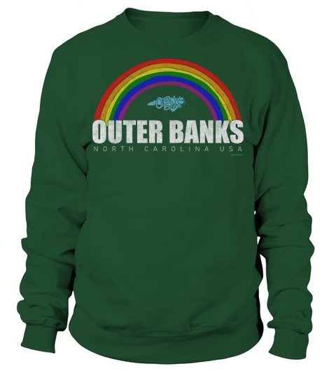 Rainbow Outer Banks OBX North Carolina USA Vintage Sweatshirt Unisex