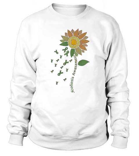 Scoliosis Awareness Sunflower Sweatshirt Unisex