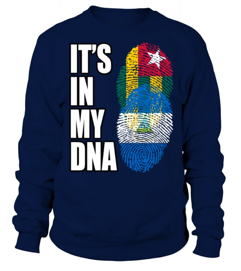 Togolese And Nicaraguan Mix Heritage DNA Flag Sweatshirt Unisex