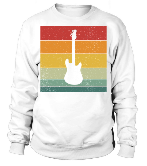 Vintage Retro Electric Guitar Vintage Music Sweatshirt Unisex