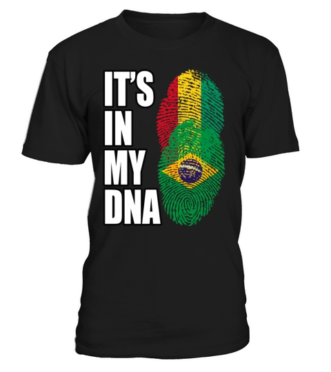 Guinean And Brazilian Mix Heritage DNA Flag T-Shirt Unisex