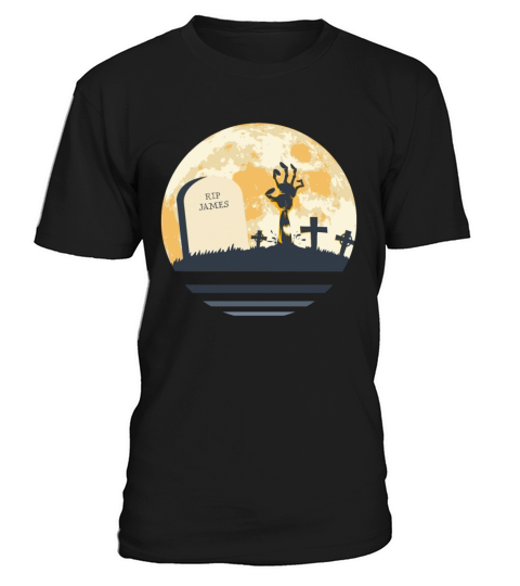 JAMES Grave Tombstone Halloween Zombie Spooky T-Shirt Unisex