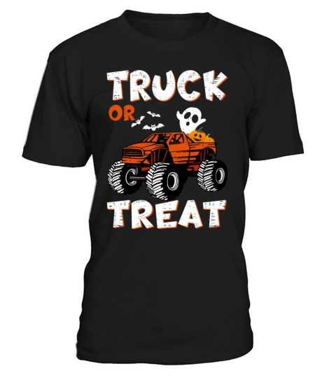 Monster Truck Or Treat Halloween Spooky Pumpkin T-Shirt Unisex