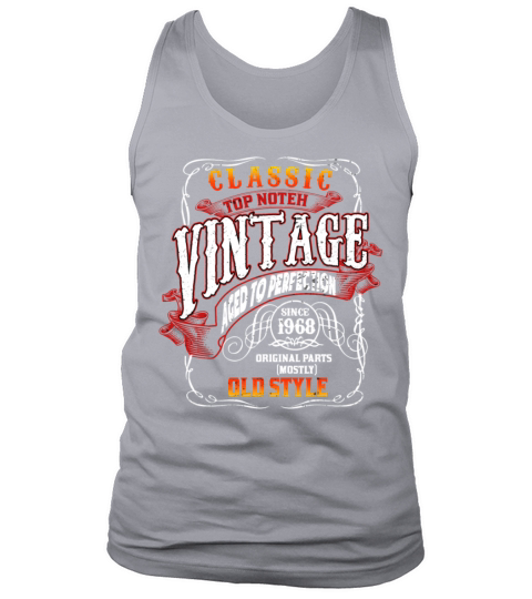 1968 Vintage Birthday 1968 Aged to Perfection Tank Top Unisex